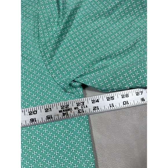 FootJoy Shirt Size Large Watersound Club Green Textured Button Up Golf Polo - Picture 8 of 9